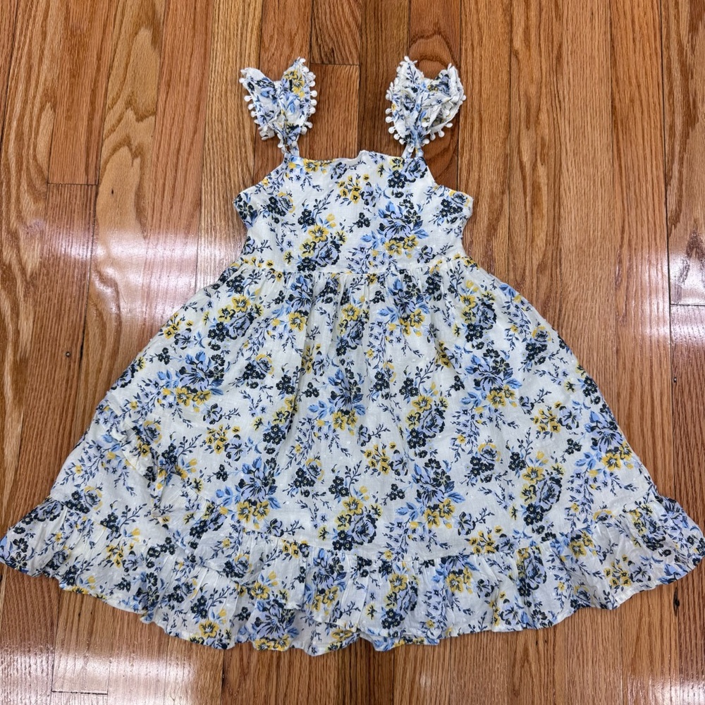 Joie Blue and Yellow Floral Girls Dress
